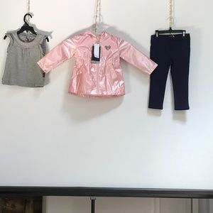 GIRLS 3 PIECE SET WITH JACKET SIZE 3T